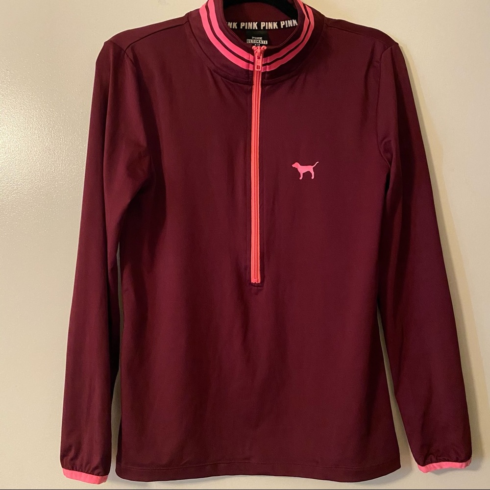 Vs Pink Ultimate Half-Zip Pullover Jacket - image 1